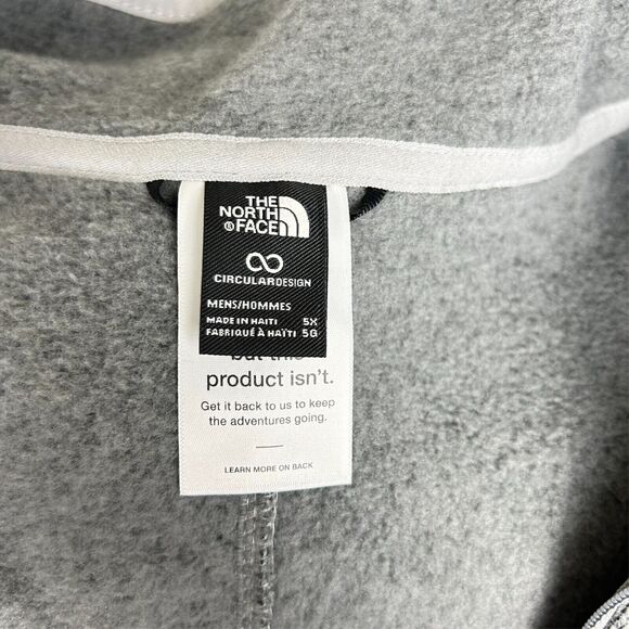 NWT Men's North Face Medium 5X Grey Heather Big Front Range Fleece Jacket F36 - Picture 8 of 9